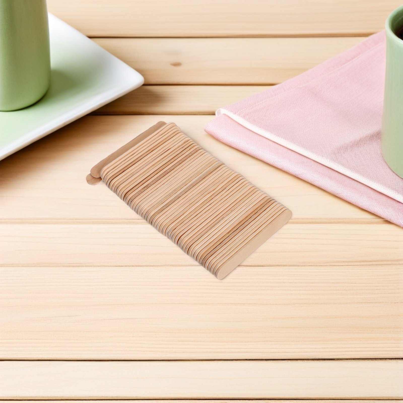 Art Craft Ice Cream - 1000Pcs Natural Wood Craft Sticks Smooth