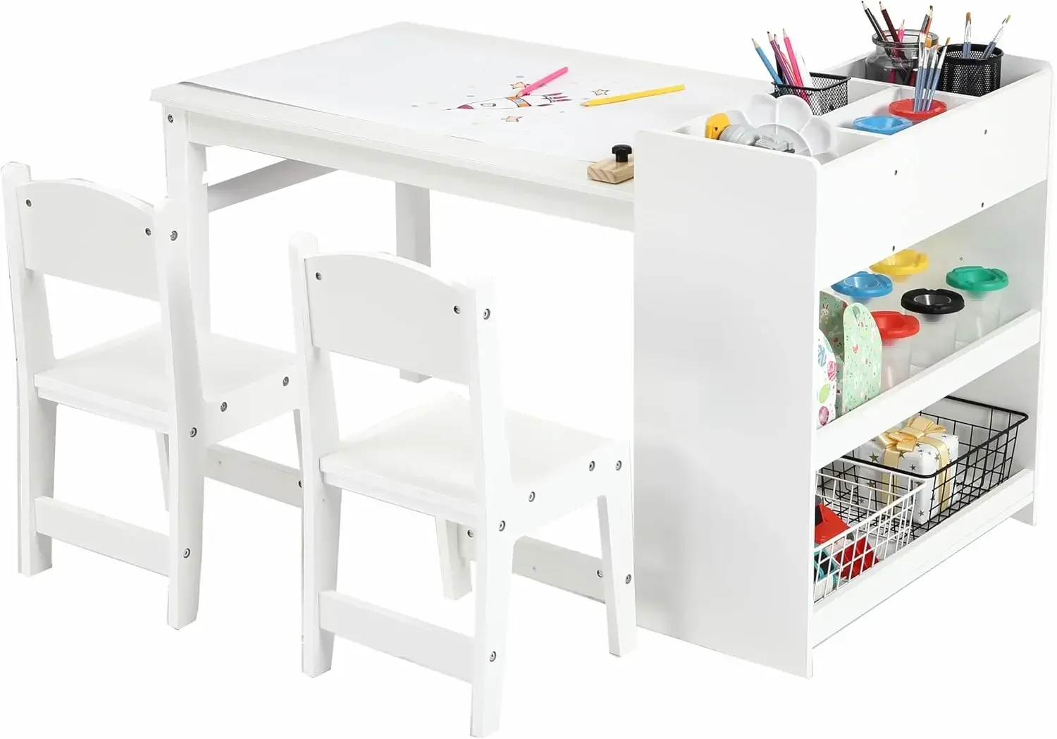Art And Craft For Nursery - Kids Art Table with 2 Chairs,
