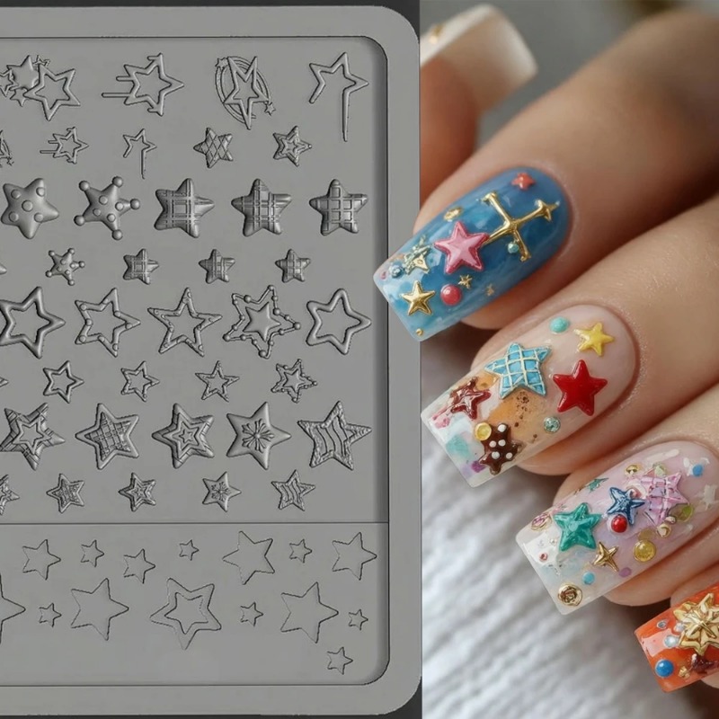 Art Craft Easy - 3D Baroque Angel Nail Mold Silicone