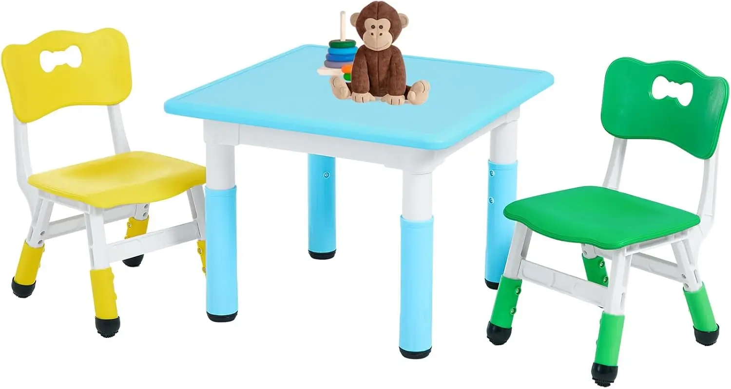 Art Craft Easy - Kids Table and 2 Chairs Set,