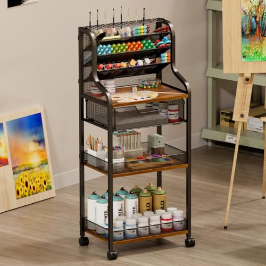 Art Craft Organizer - Large 7-Tier Rolling Utility Cart with