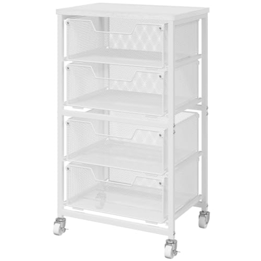 Art & Craft Paper Ideas For Kids - 4-Drawer Rolling Storage Cart with Drawers