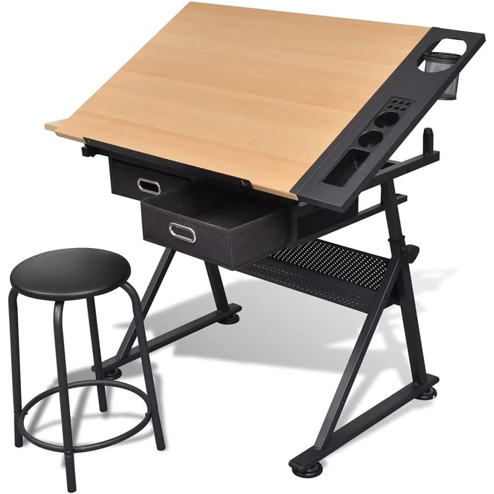 Art & Craft Paper Ideas For Kids - Adjustable Height Drafting Table with Storage