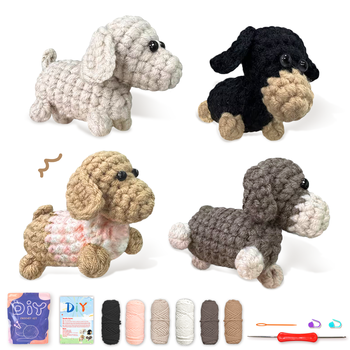 Art Craft Easy - YAMAXIN 4PC Dog Crochet Needle DIY