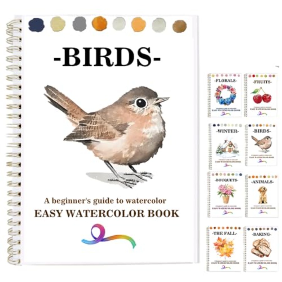 Art Craft Easy - Watercolor Workbooks Coloring Book Beginner Friendly