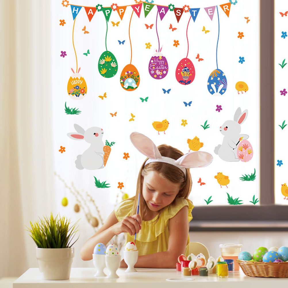Art And Craft For Nursery - Easter Wall Sticker Decor Happy Stickers