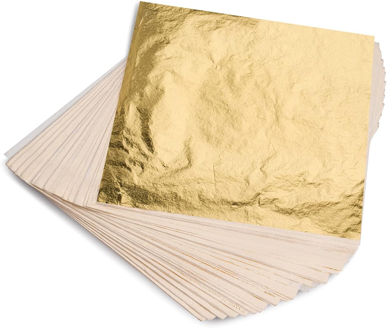 Art Craft With Leaves - 100 Gold Leaf Sheets 14x14 cm