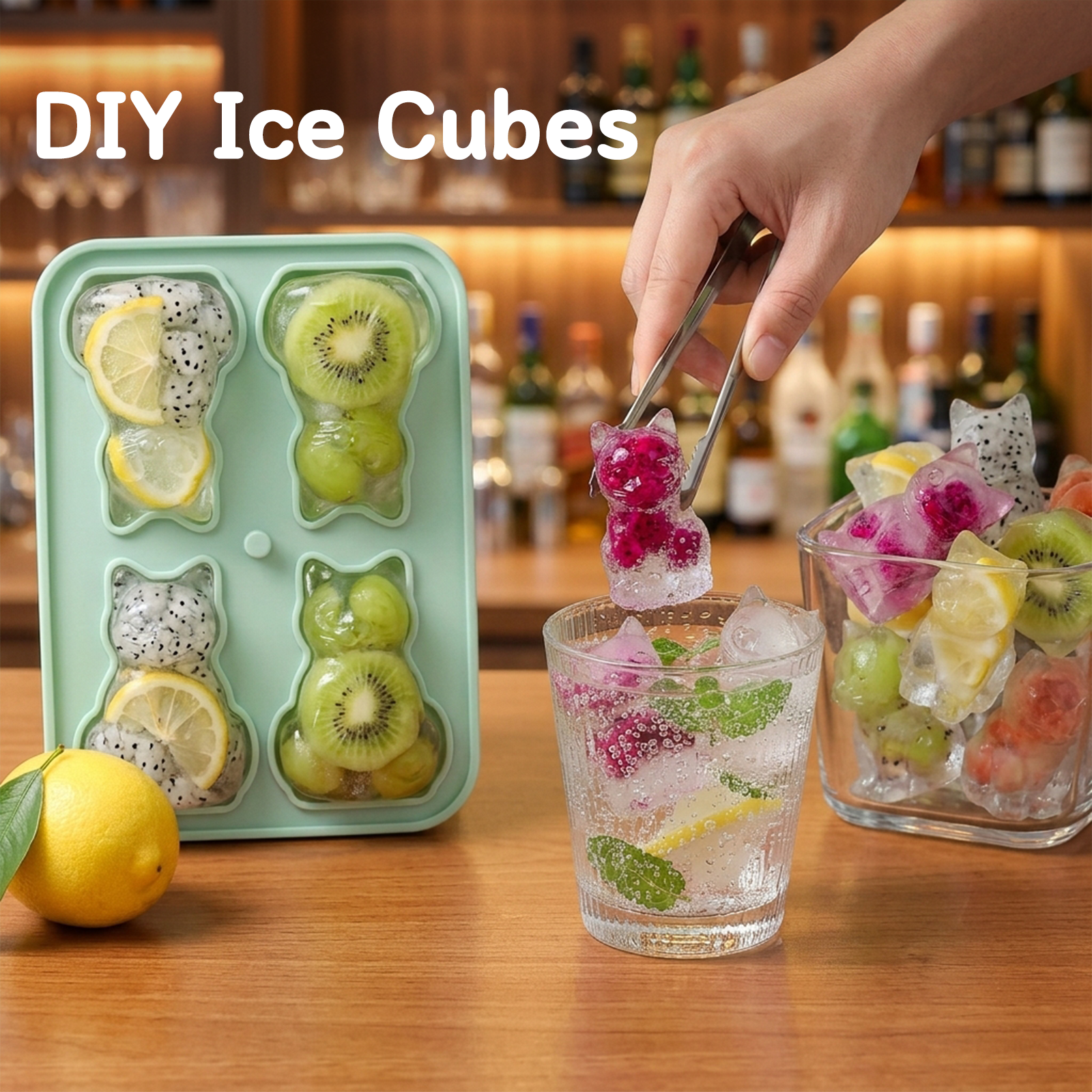 Art Craft Ice Cream - 4 Cavity 3D Cat Shape Ice
