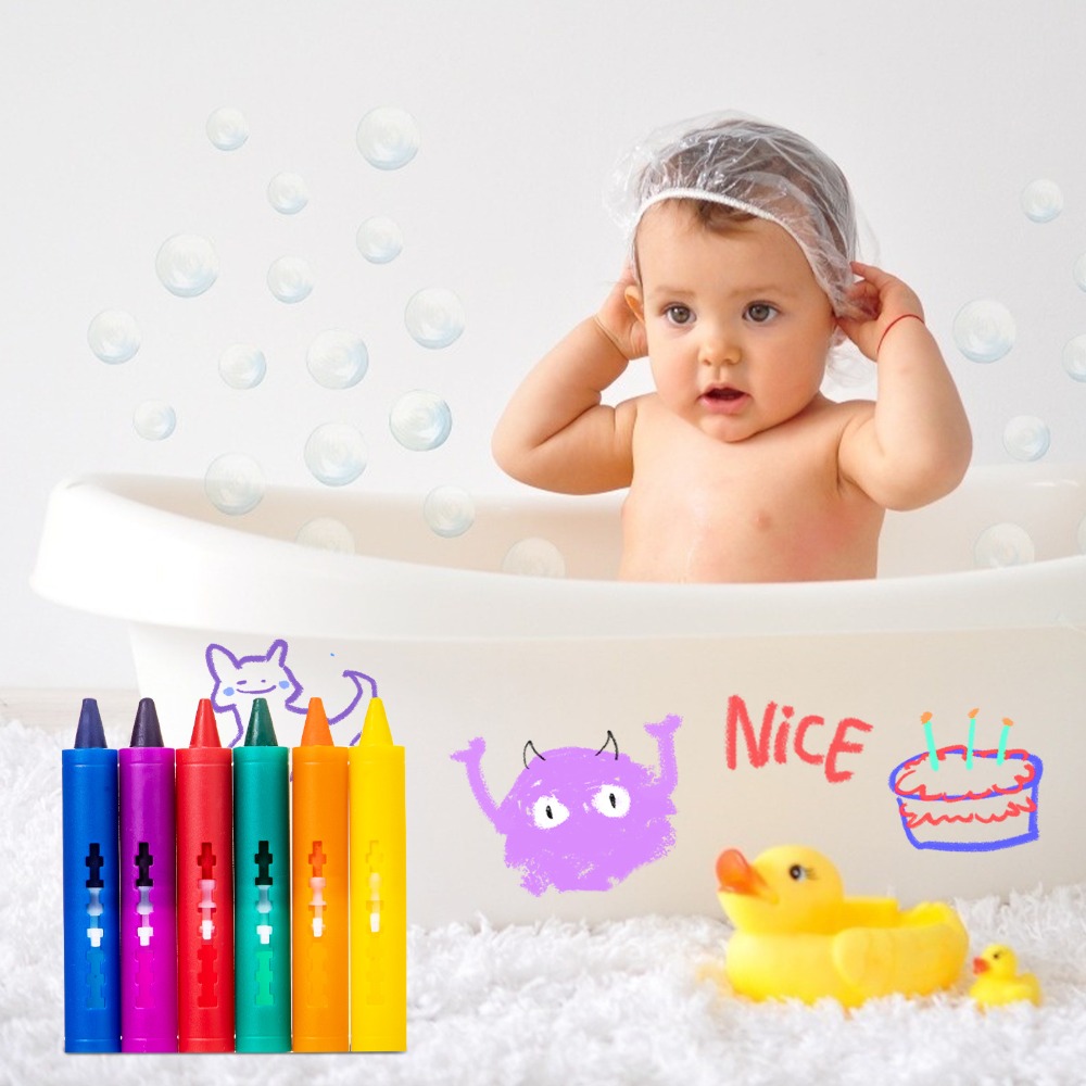Art Craft Easy - Art supplies Washable Bath-Crayons Kit,Vibrant Bathtub