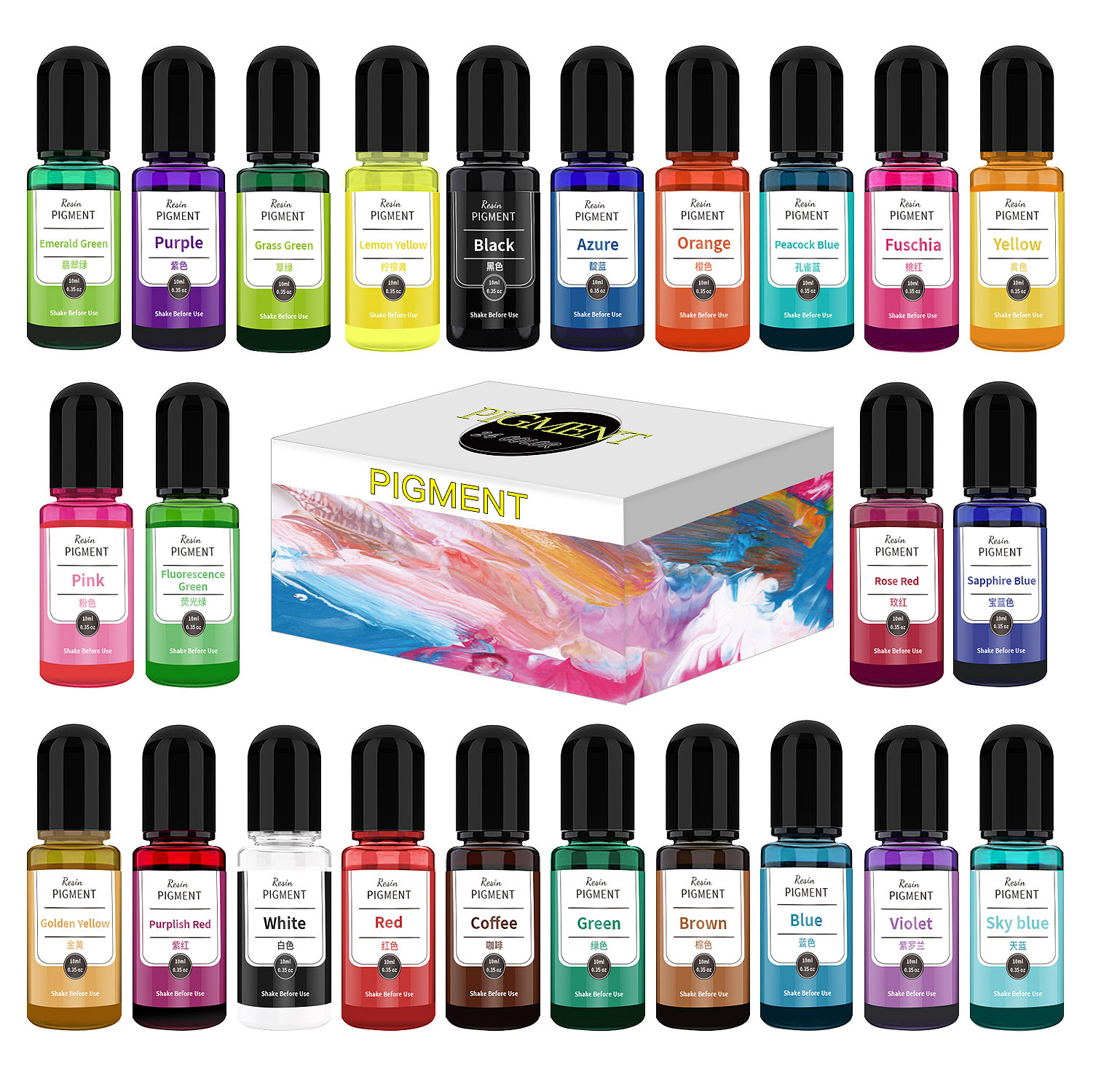 Alcohol Ink Set - 24/30 Colors Set 10ml Epoxy Resin