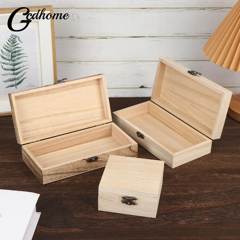 Art Craft Organizer - Rustic Vintage Style Wooden Storage Box