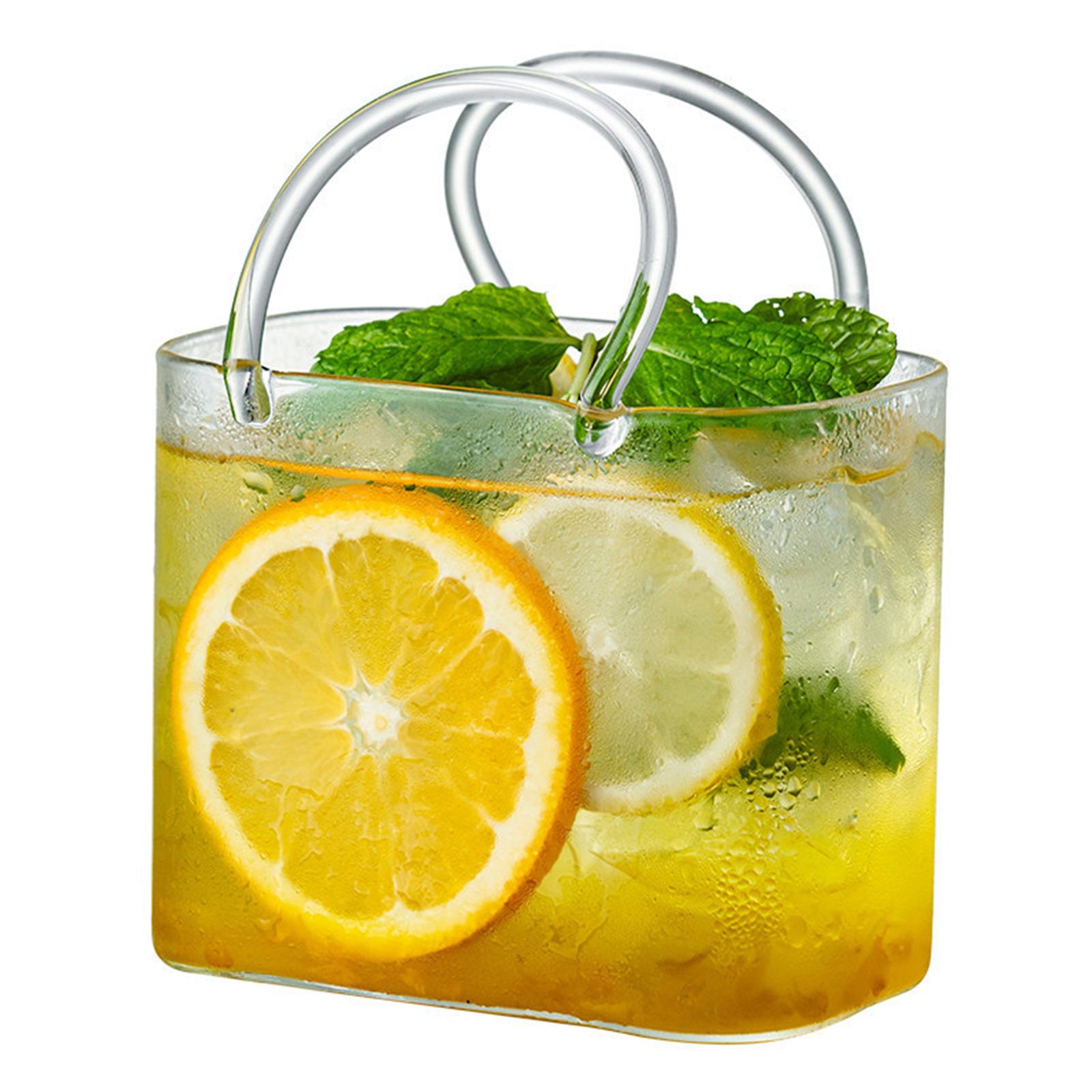 Glass Purse with Glass Straw C - Art Craft Vase 评论和价格