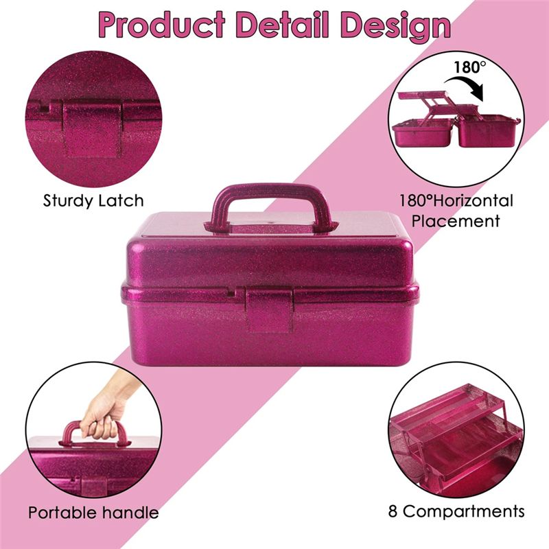 A93Z Glitter Pink & Craft Tool - Art Craft Organizer 评论和价格