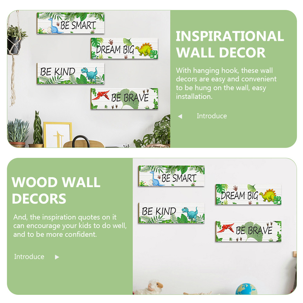 4pcs Hanging Decor Cartoon Din - Art And Craft For Nursery 评论和价格