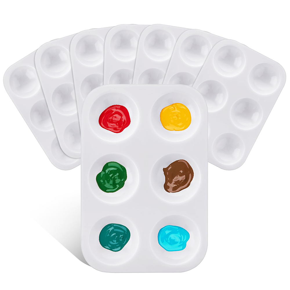 Paint Tray Palette, 6 Wells Mi - Art Craft 2 Year Olds 评论和价格