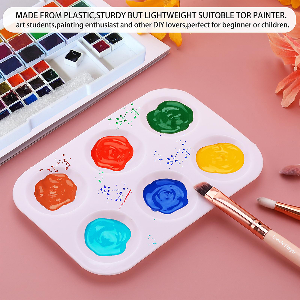 Paint Tray Palette, 6 Wells Mi - Art Craft 2 Year Olds 评论和价格