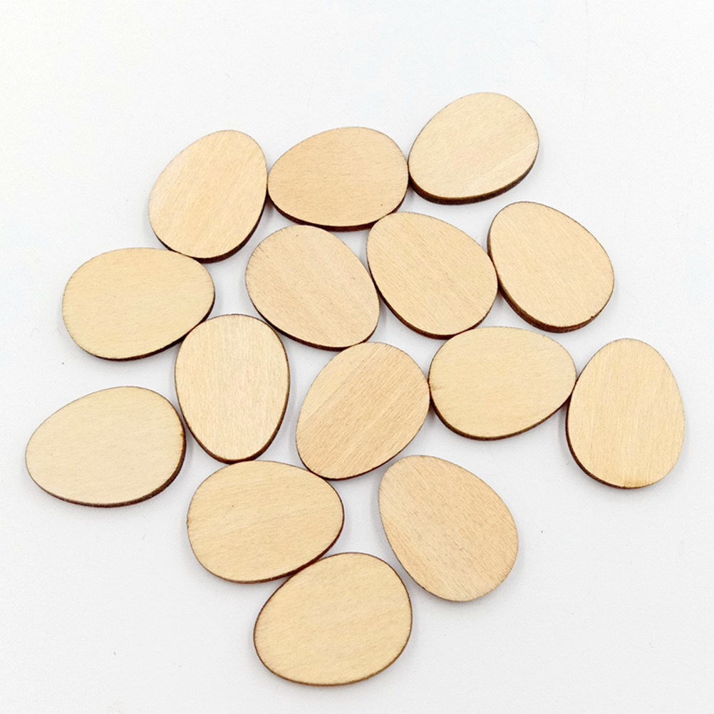 25Pcs 80Mm Egg Shape Wood DIY  - Art And Craft For Nursery 评论和价格