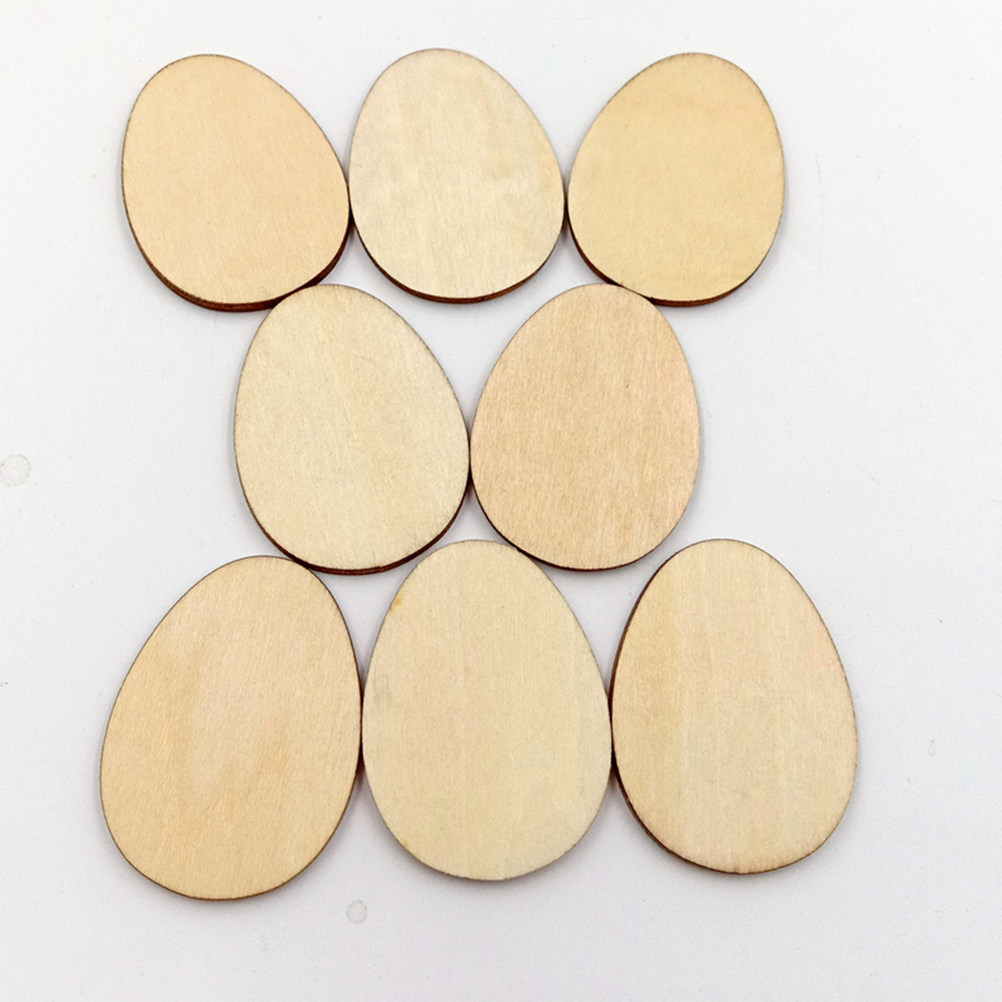25Pcs 80Mm Egg Shape Wood DIY  - Art And Craft For Nursery 评论和价格
