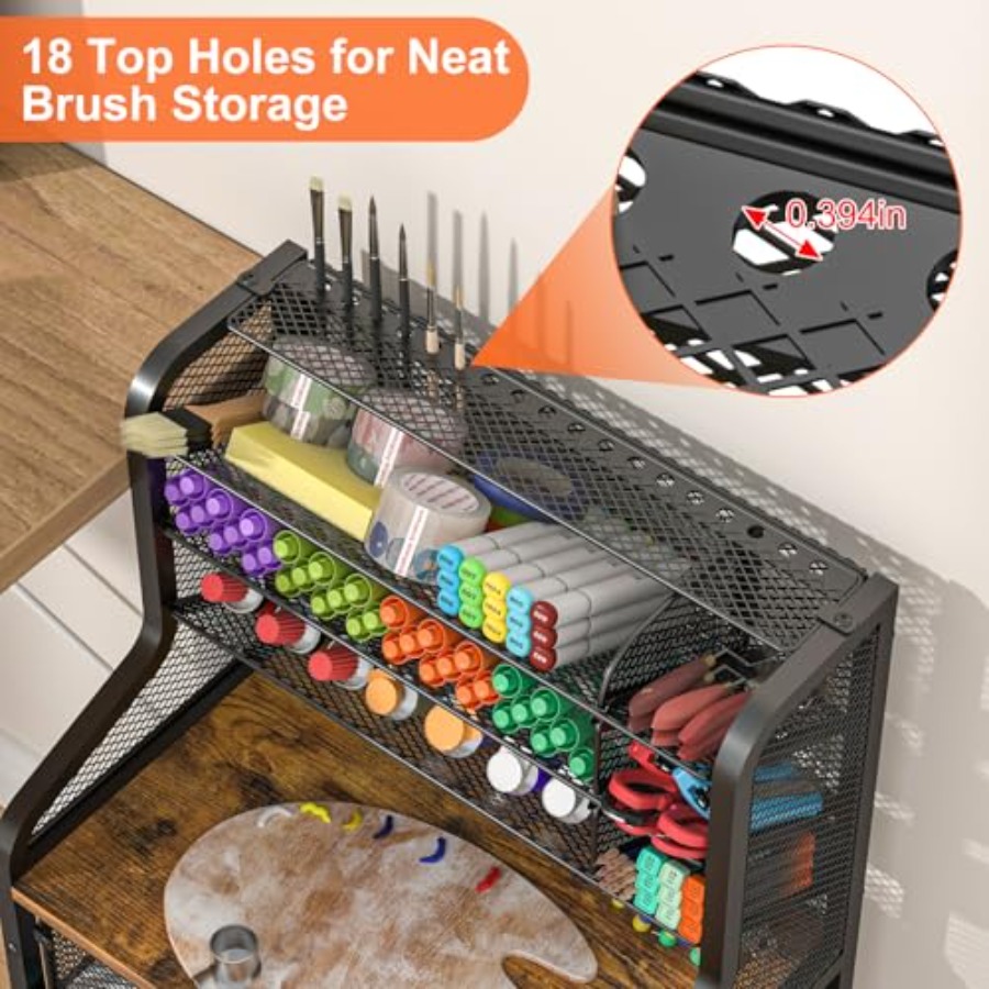 Small Rolling Utility Cart wit - Art Craft Organizer 评论和价格