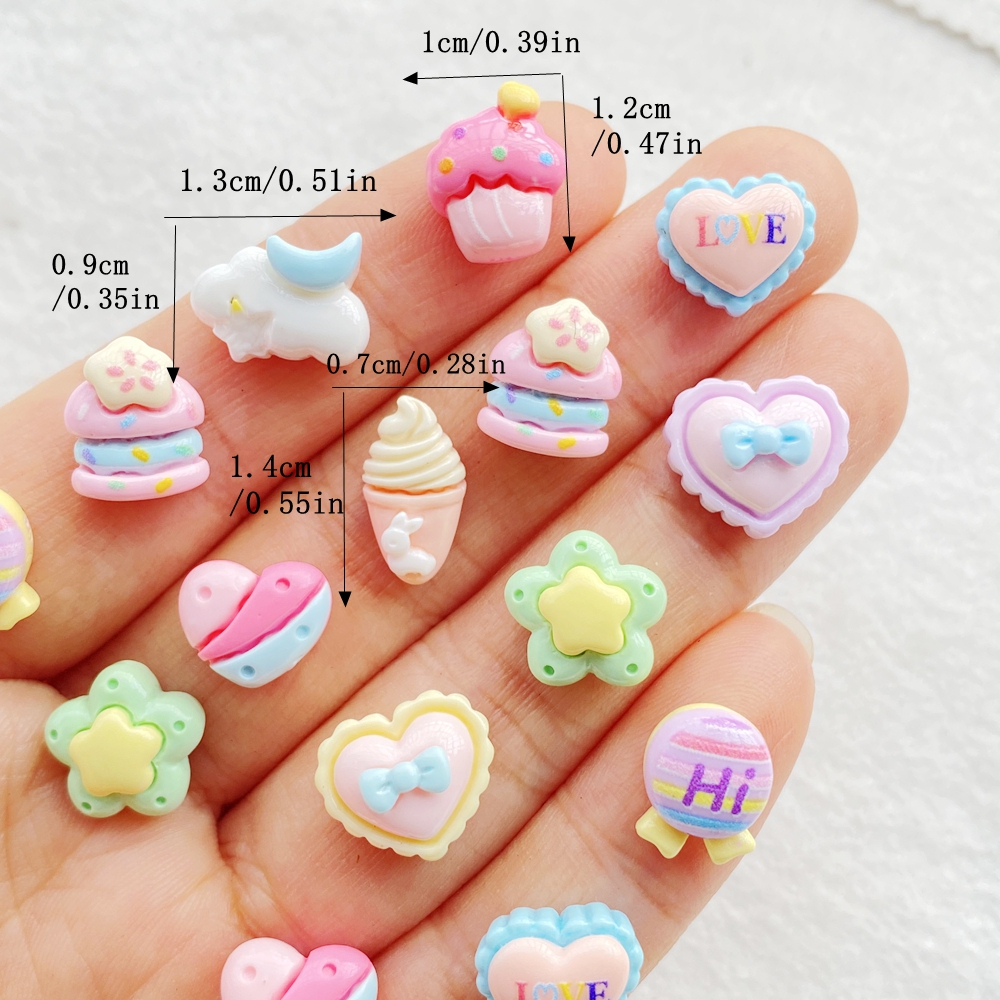 30pcs Resin Colorful 3D Cute S - Art Craft Ice Cream 评论和价格