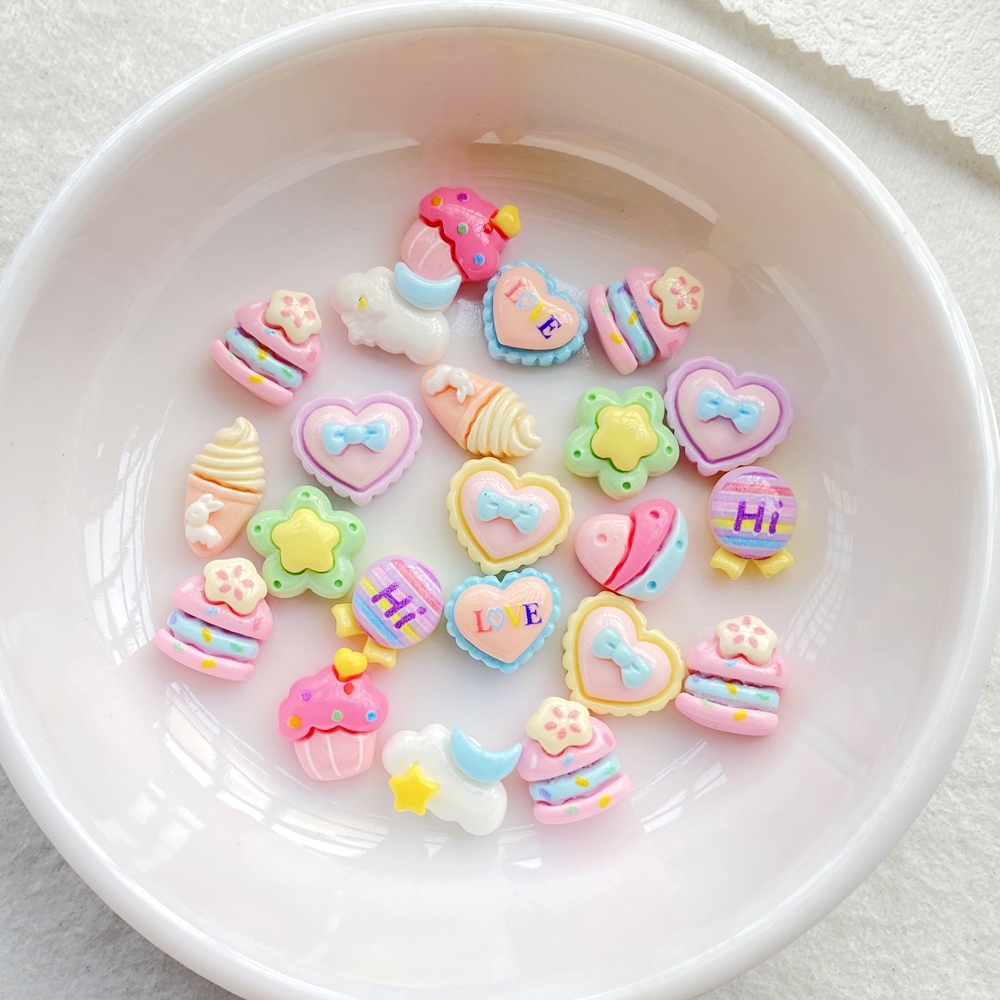 30pcs Resin Colorful 3D Cute S - Art Craft Ice Cream 评论和价格