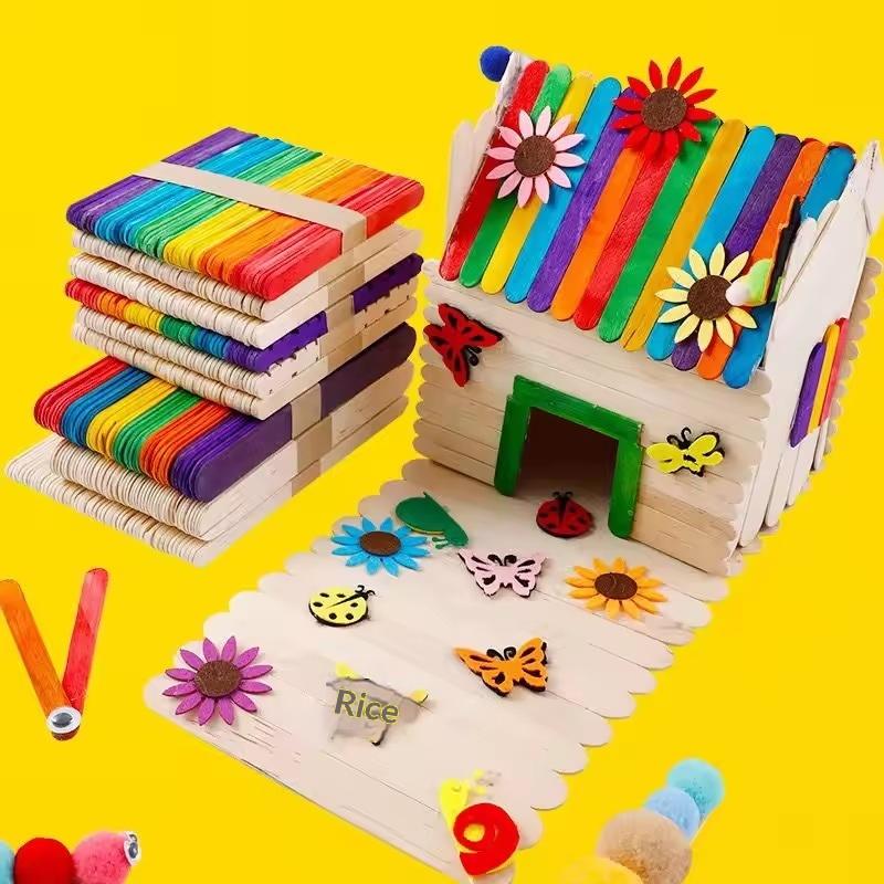 Bulk Colorful Wooden Ice Cream - Art Craft Ice Cream 评论和价格