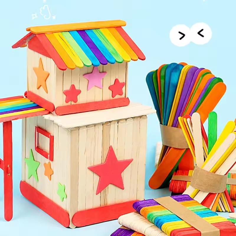 Bulk Colorful Wooden Ice Cream - Art Craft Ice Cream 评论和价格