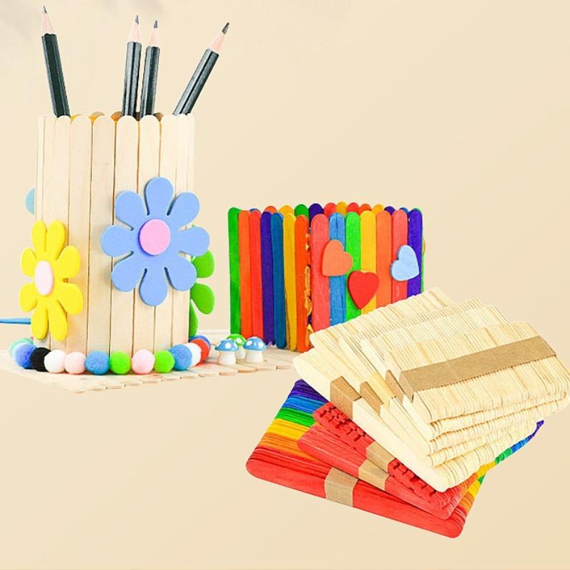 Bulk Colorful Wooden Ice Cream - Art Craft Ice Cream 评论和价格