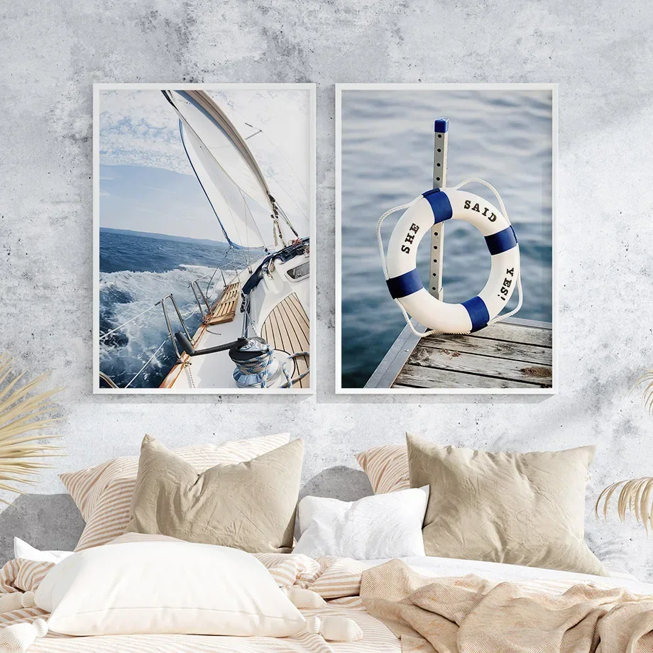 Blue Sea Sunshine Beach White  - Art Craft Vase 评论和价格