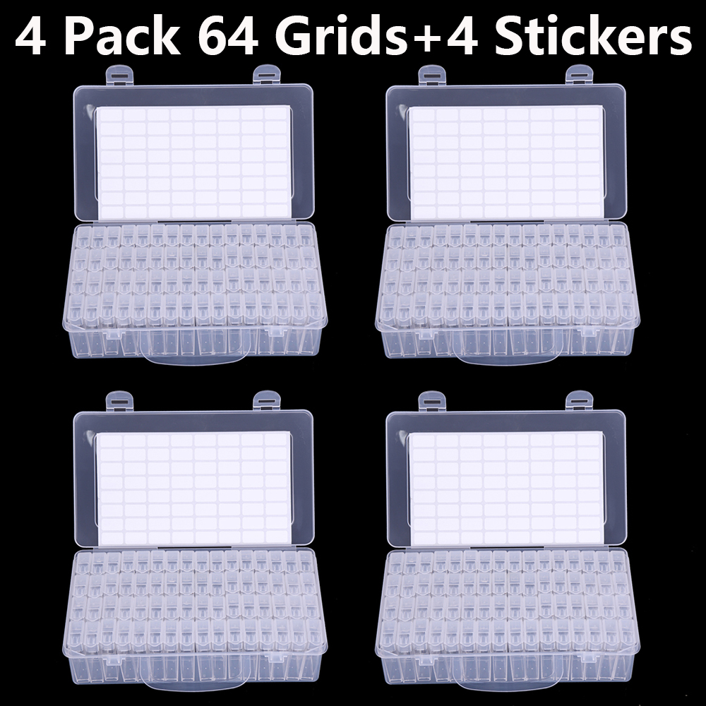 4 Pack 64 Grids Diamond Storag - Art Craft Organizer 评论和价格
