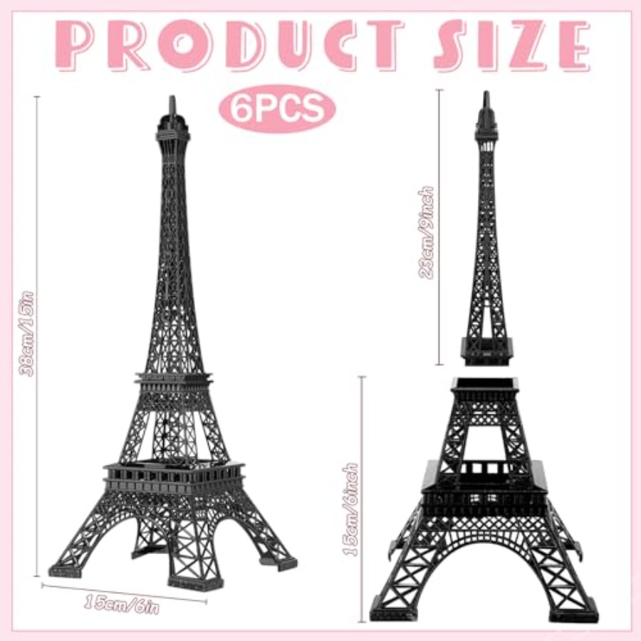 6 Pcs 15'' Eiffel Tower Statue - Art Craft Decoration 评论和价格