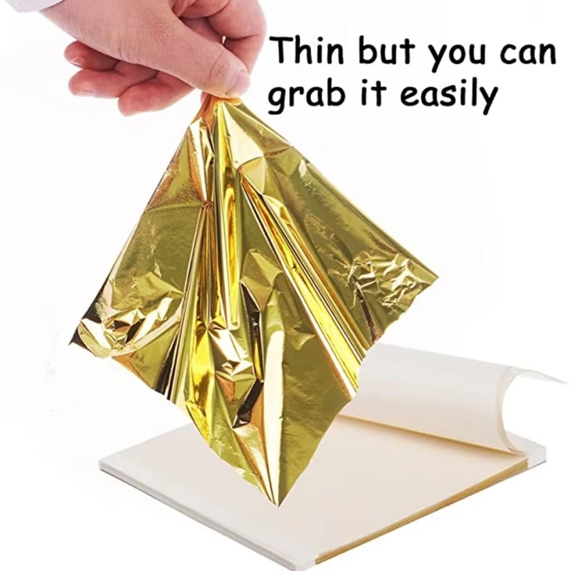 100 Sheets DIY Nail Gold Leaf  - Art Craft With Leaves 评论和价格