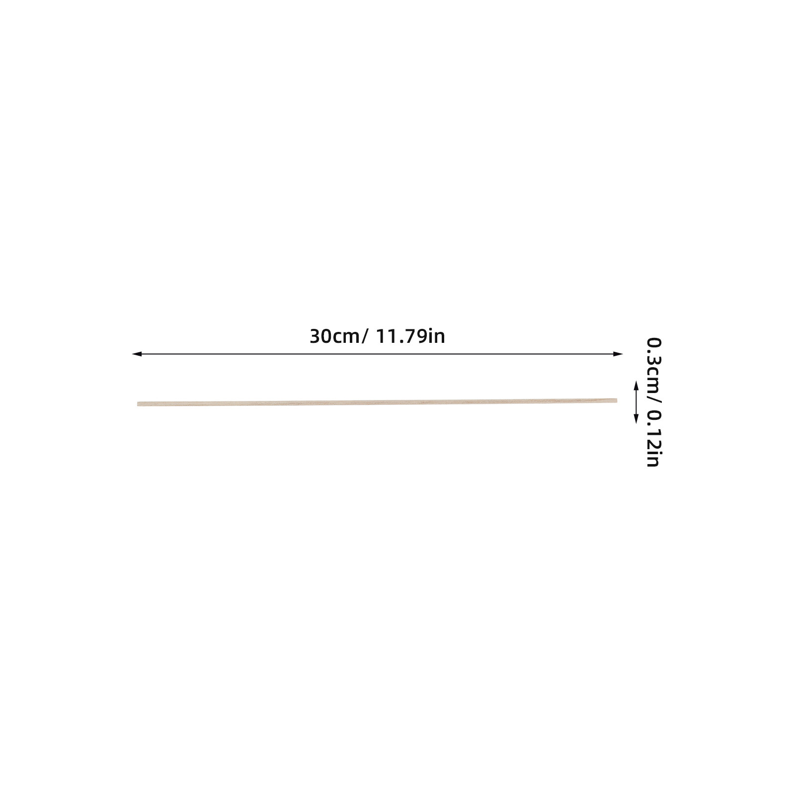 50Pcs 300x3mm Smooth Square Wo - Art Craft Class 评论和价格
