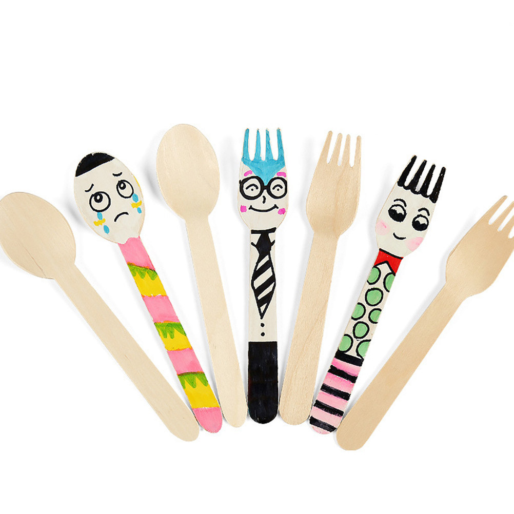 50Pcs Wooden Spoons Semi Finis - Art Craft Class 评论和价格