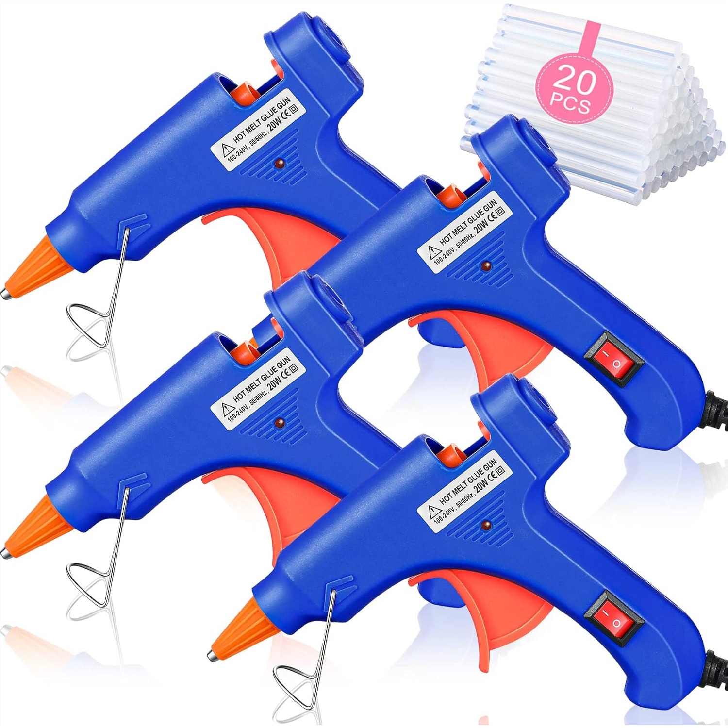 4 Pieces Mini Hot Glue Gun Wit - Art Craft Class 评论和价格