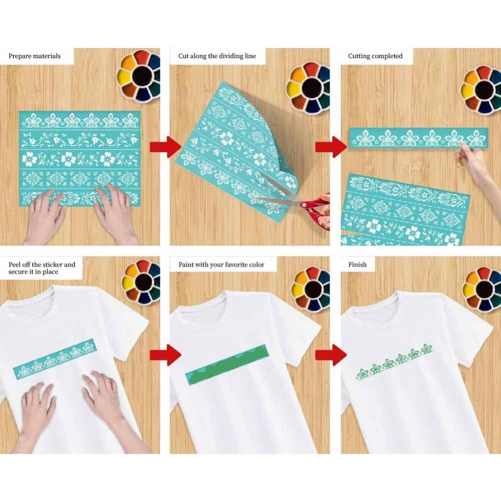 2 Pcs Flower Borders Silkscree - Silk Screen Printing 评论和价格