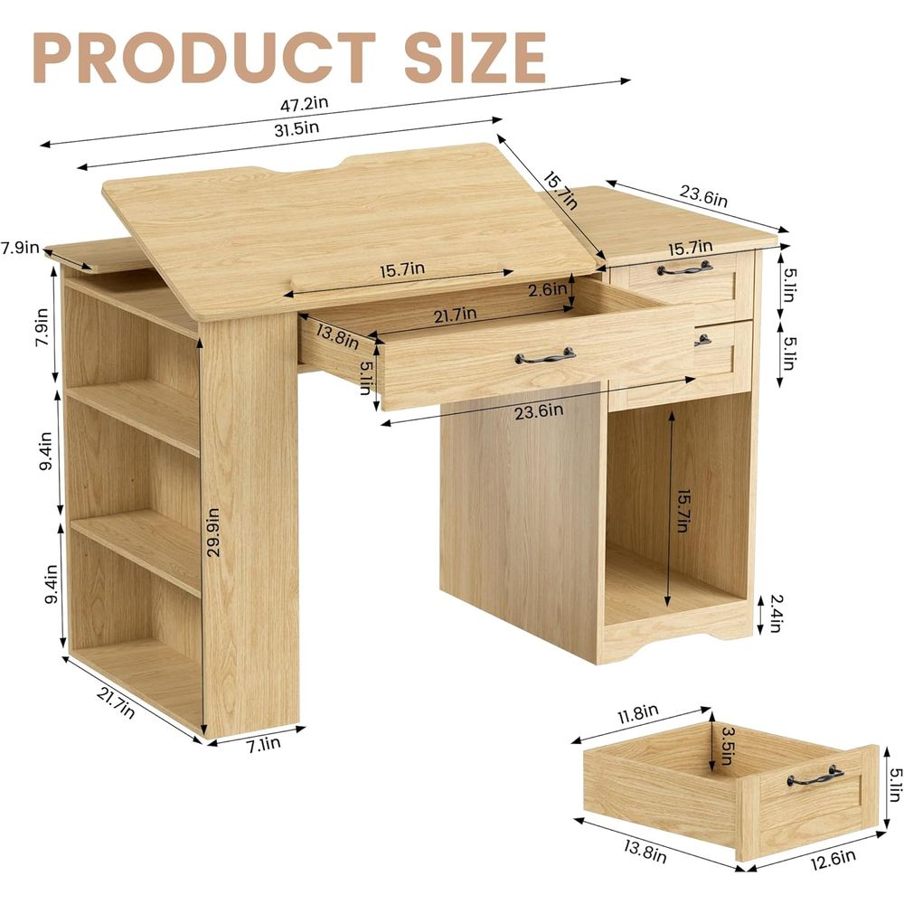 Adjustable Desk with Storage,  - Art & Craft Paper Ideas For Kids 评论和价格