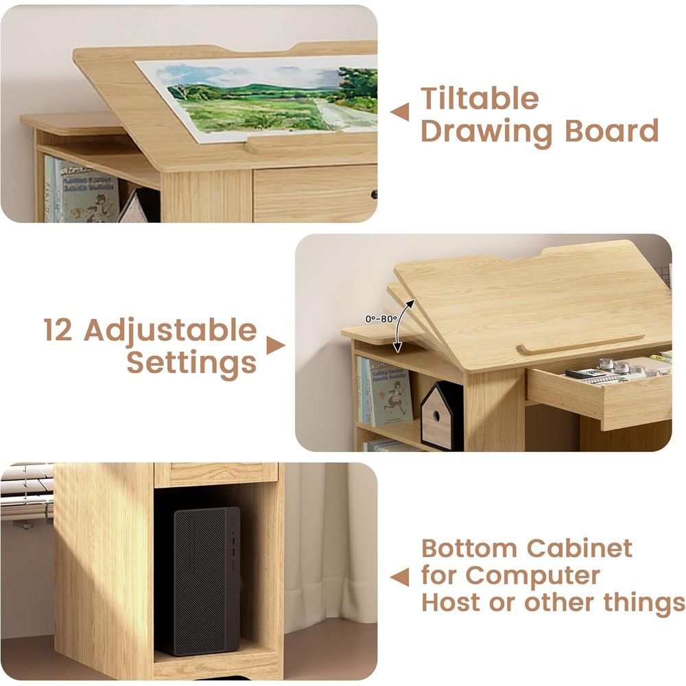 Adjustable Desk with Storage,  - Art & Craft Paper Ideas For Kids 评论和价格