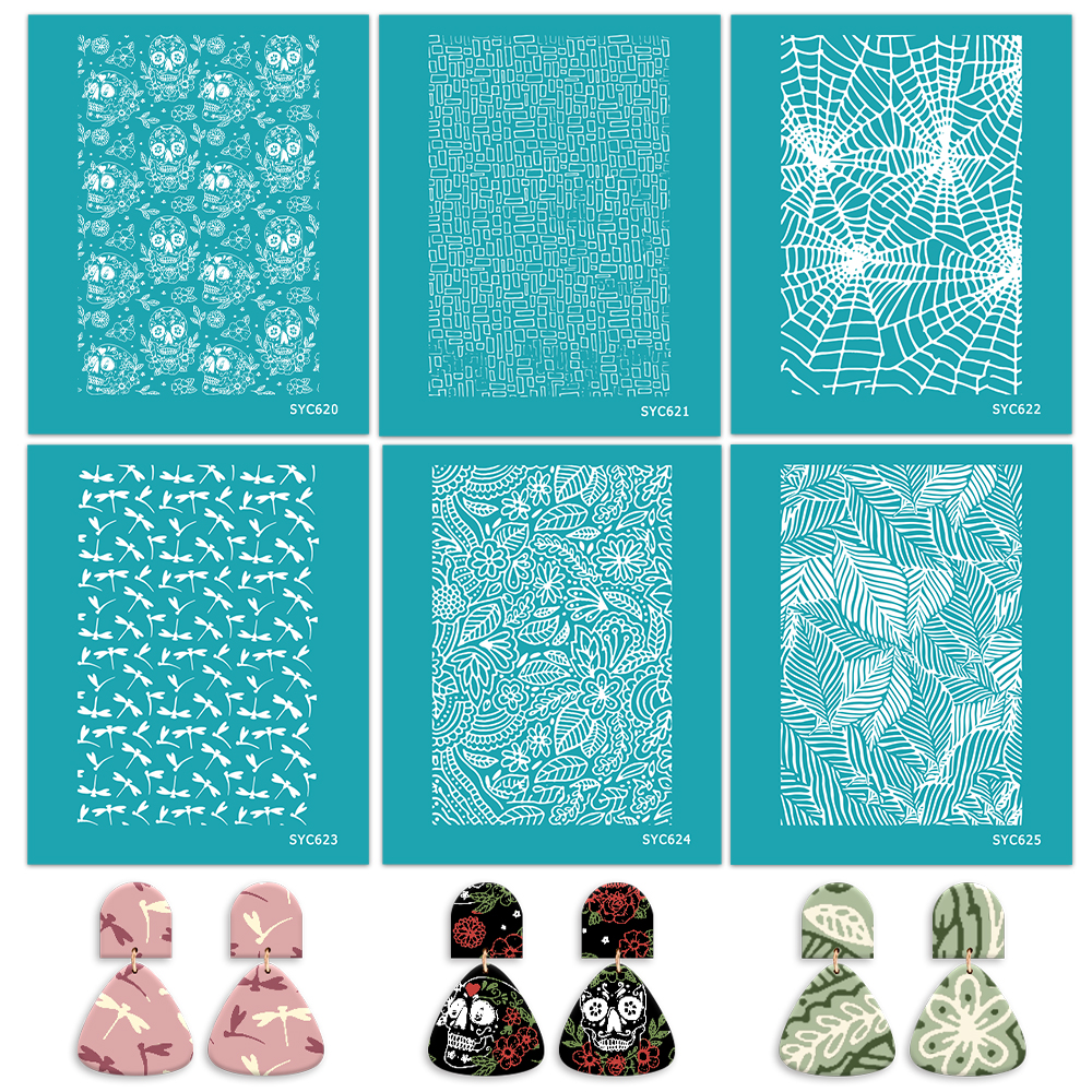 Polymer Clay Silk Screen Stenc - Silk Screen Printing 评论和价格