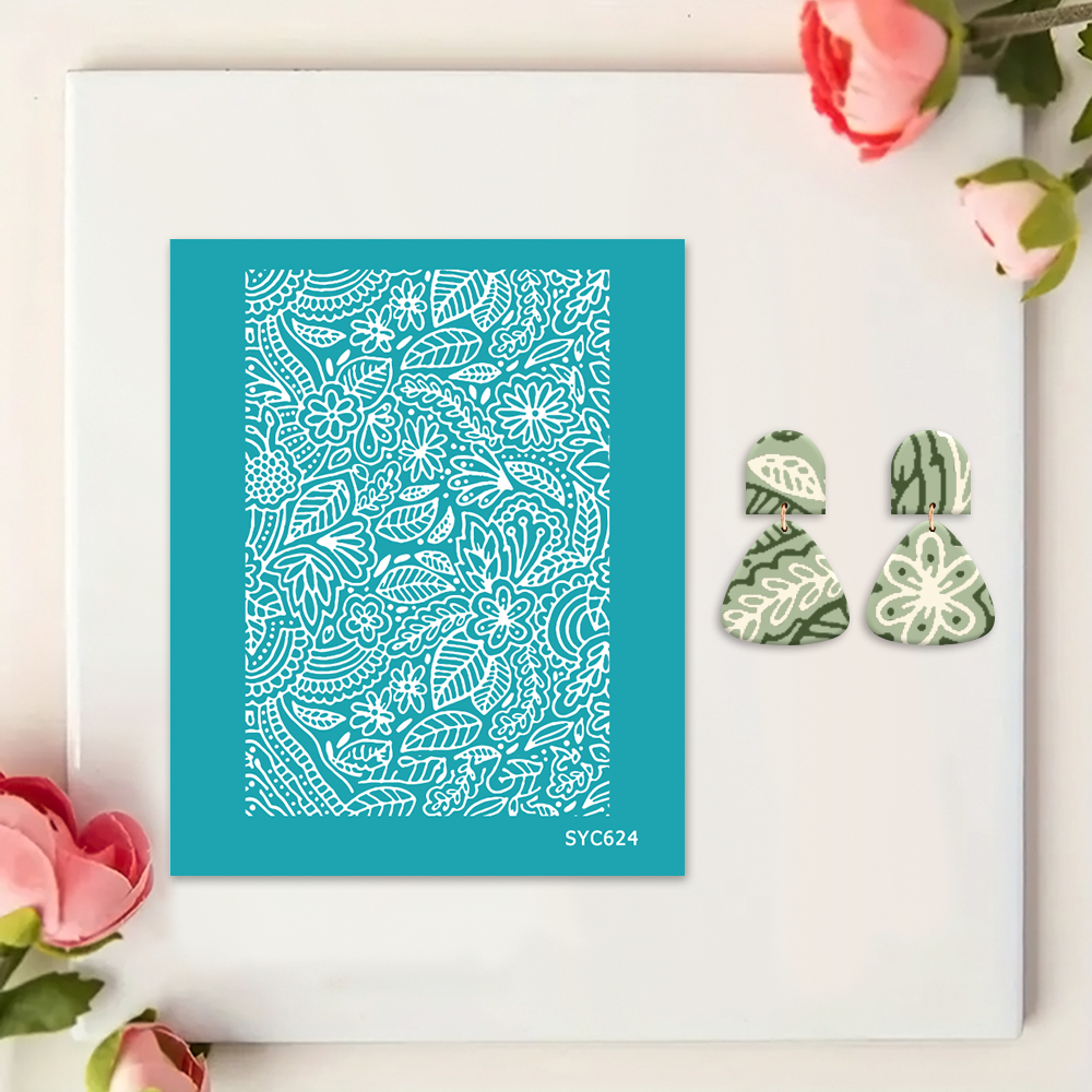 Polymer Clay Silk Screen Stenc - Silk Screen Printing 评论和价格