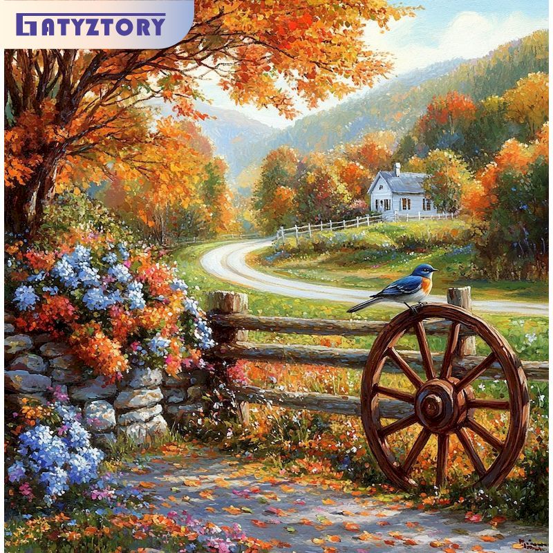 40x50cm Village Painting By Nu - Art Craft Village 评论和价格