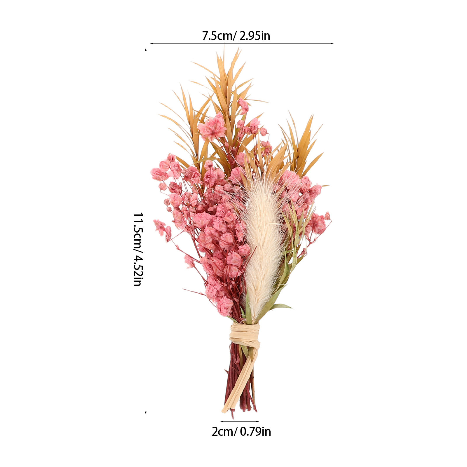 3Pcs Mini Dried Floral Bouquet - Art Craft Vase 评论和价格
