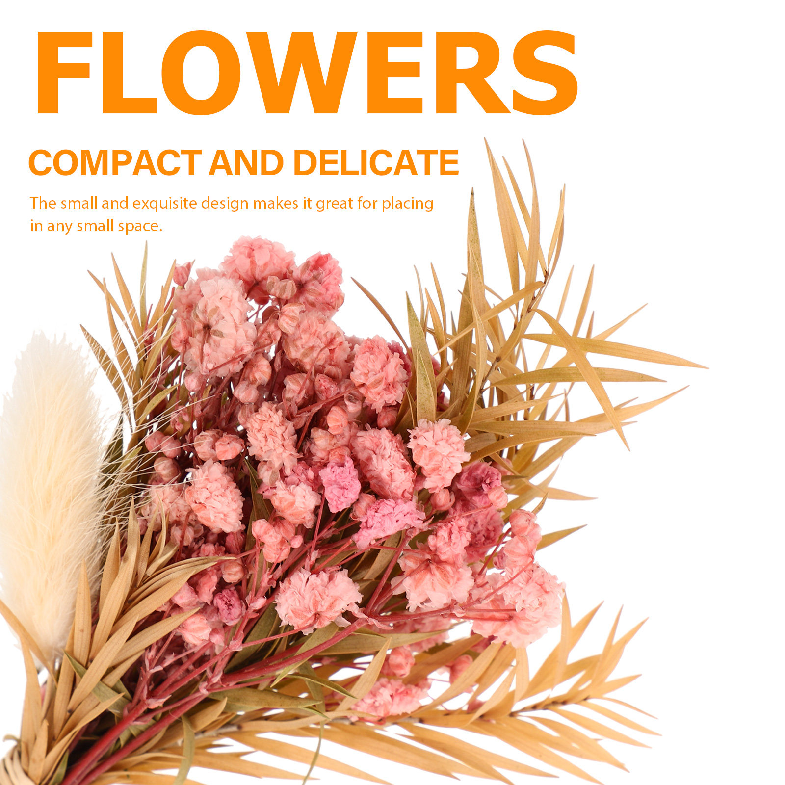 3Pcs Mini Dried Floral Bouquet - Art Craft Vase 评论和价格