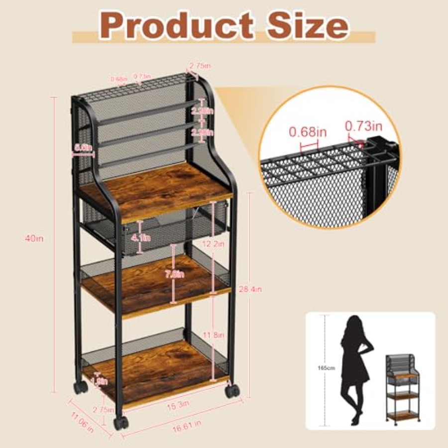 Large 7-Tier Rolling Utility C - Art Craft Organizer 评论和价格