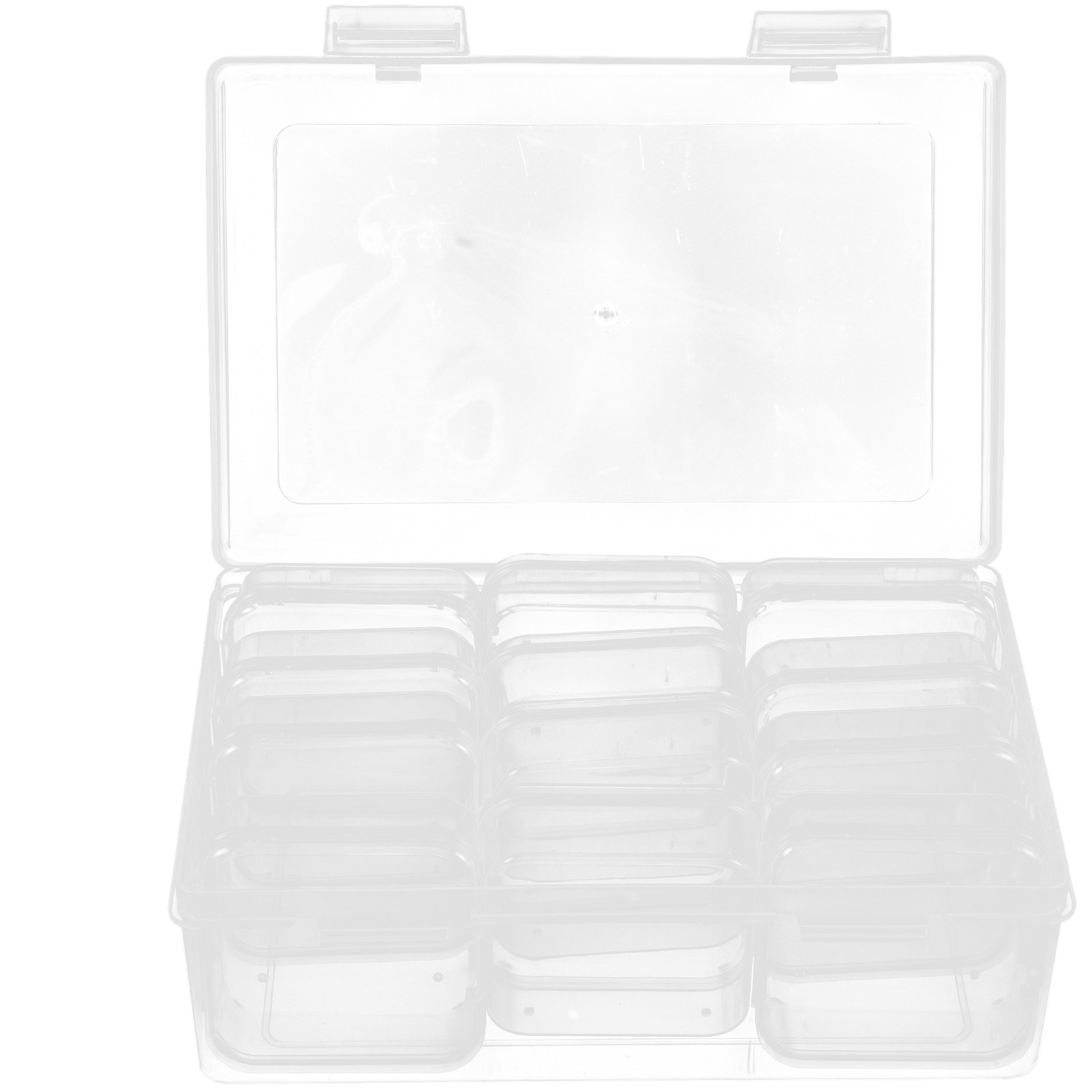 12Pcs Clear Plastic 12-Compart - Art Craft Organizer 评论和价格