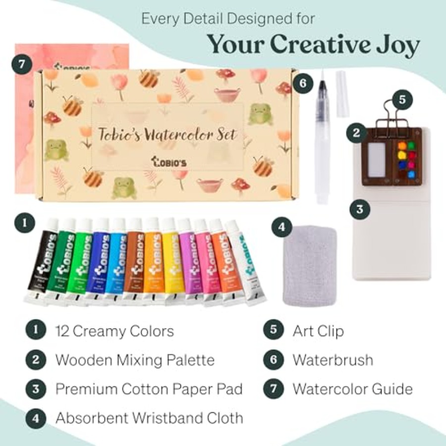 Original Mini Wooden Watercolo - Art & Craft Paper Ideas For Kids 评论和价格