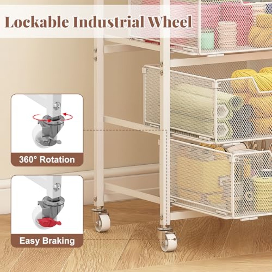 4-Drawer Rolling Storage Cart  - Art & Craft Paper Ideas For Kids 评论和价格