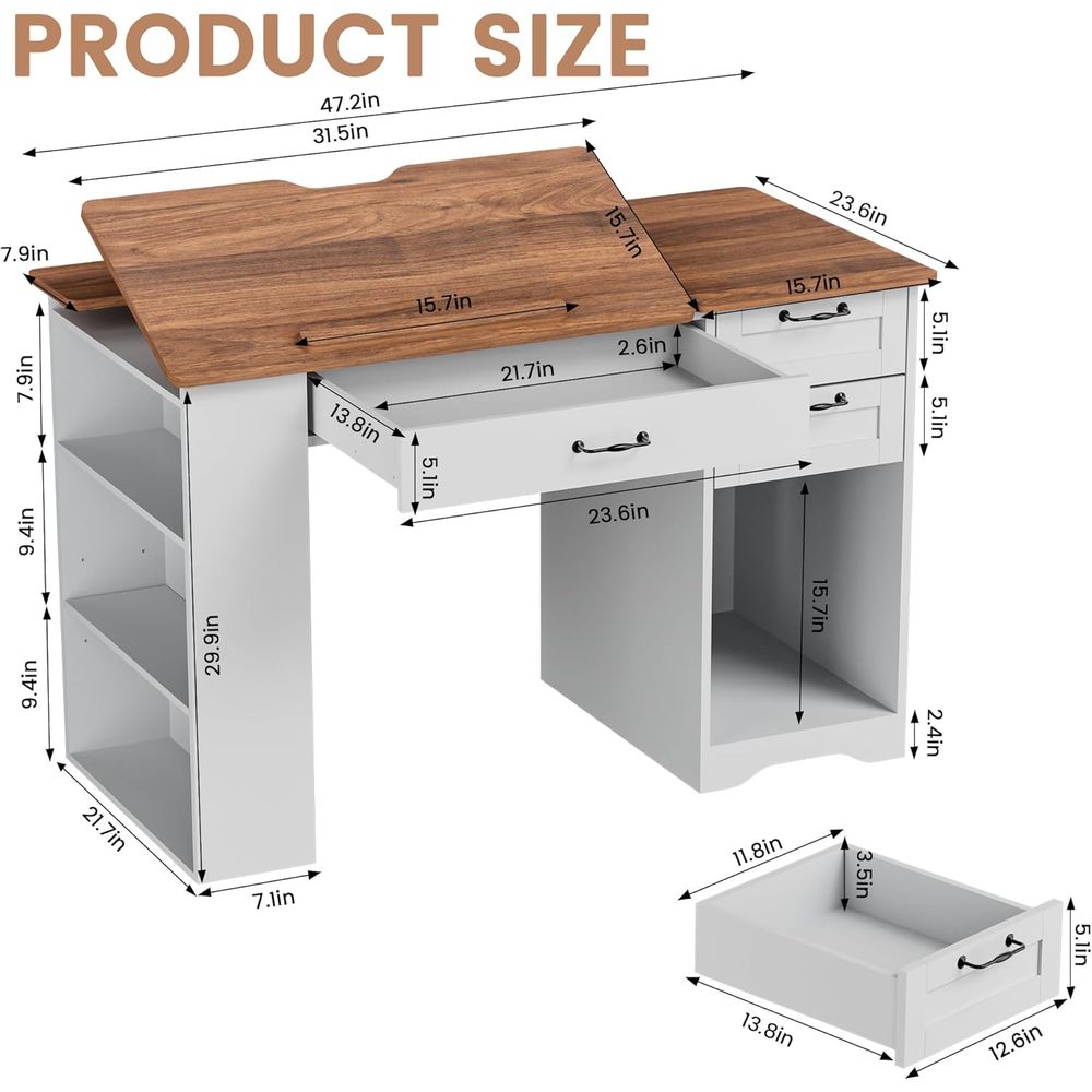 Adjustable Desk with Storage a - Art & Craft Paper Ideas For Kids 评论和价格