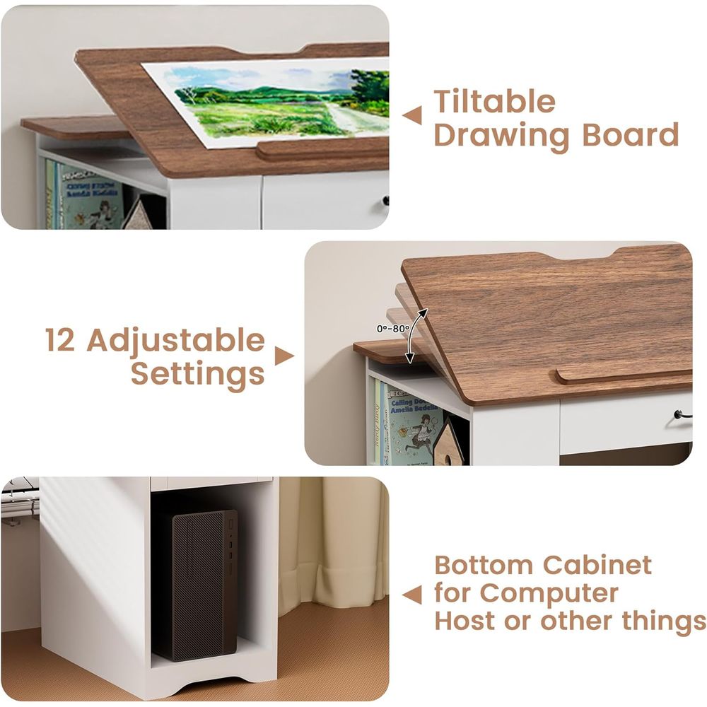 Adjustable Desk with Storage a - Art & Craft Paper Ideas For Kids 评论和价格
