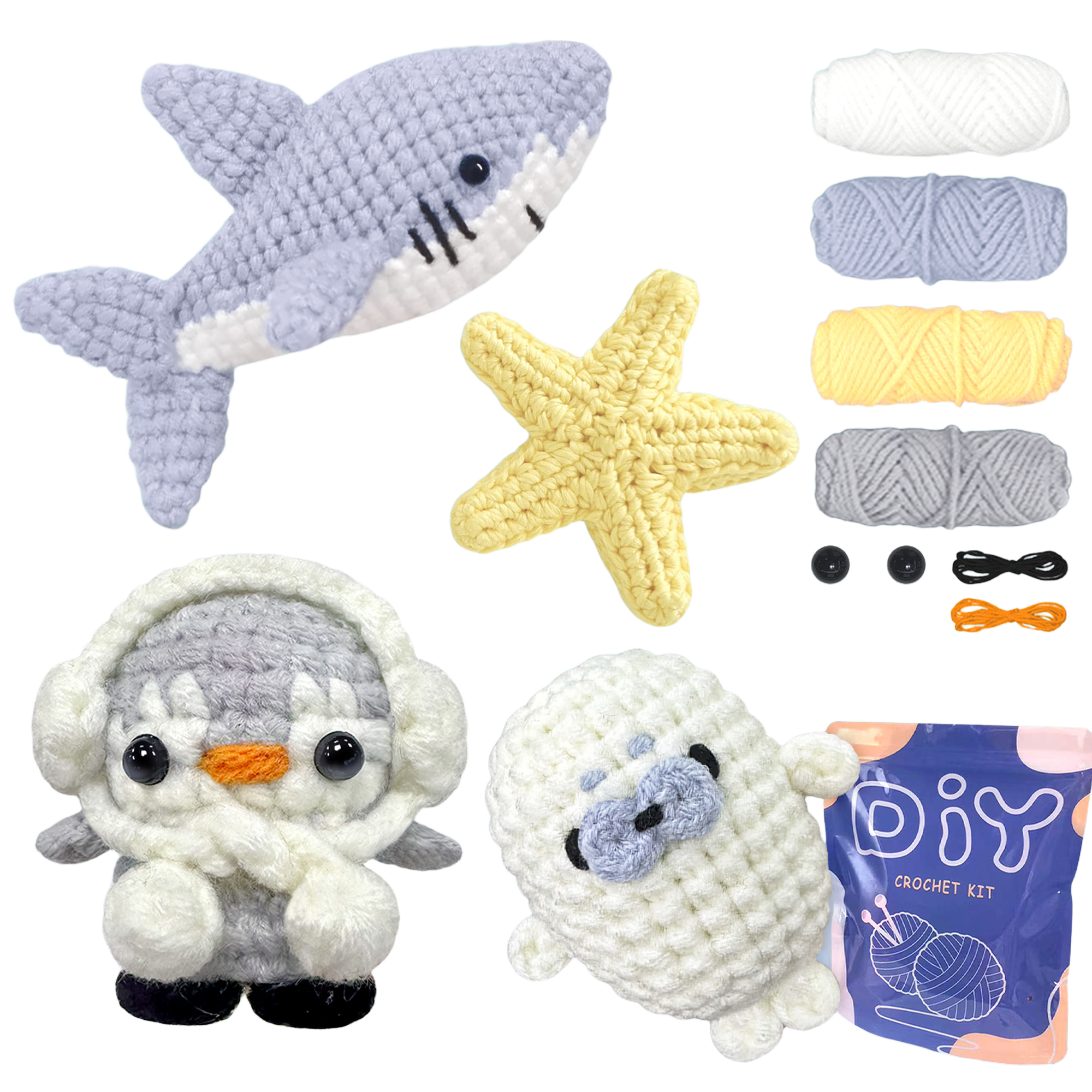 YAMAXIN 4PCS DIY Crochet Kit f - Art Craft Easy 评论和价格